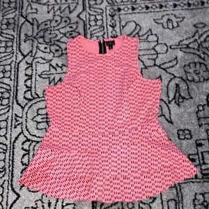 Pink peplum dress shirt